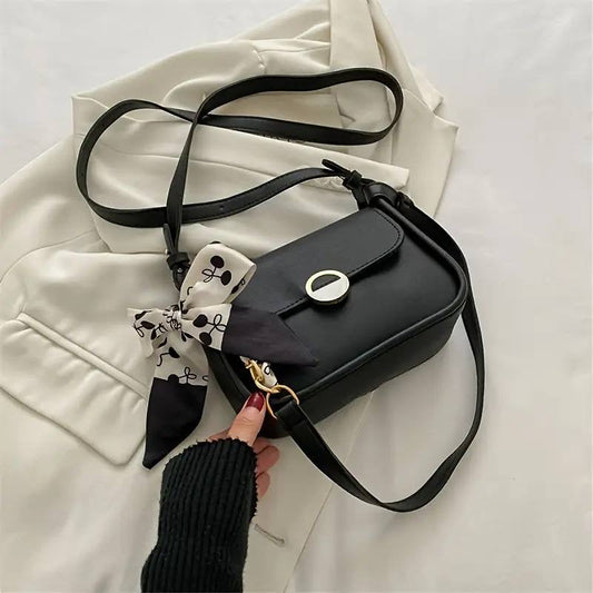 Chic Korean Style Solid Color PU Shoulder Bag
