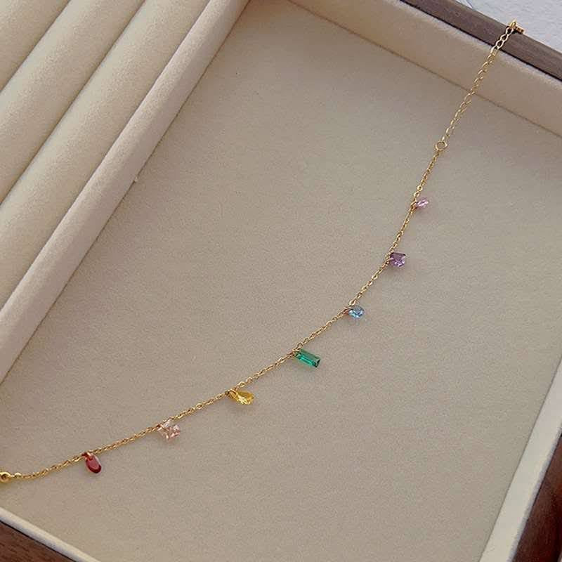 Dainty Multi-Stone Stainless Steel Bracelet(Colour gurantee)