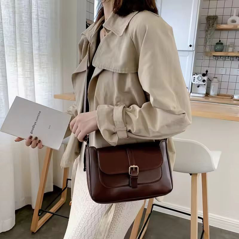 Vintage PU Leather Shoulder & Crossbody Bag for Women