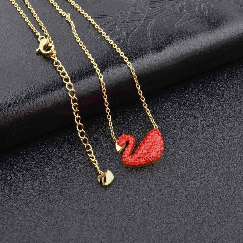 Shimmering Swan Pendant with Colour Guarantee