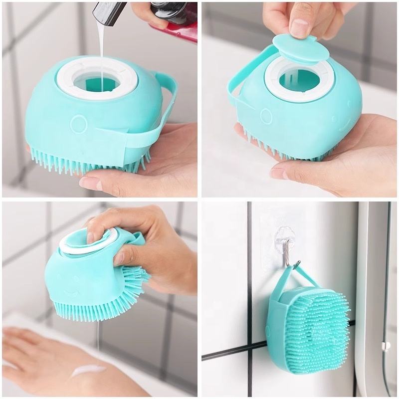 Silicone Massage Bath Brush- Multicolour- 1pcs
