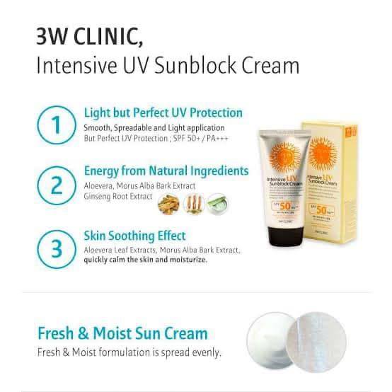 3W Clinic UV Sunscreen Cream SPF50++