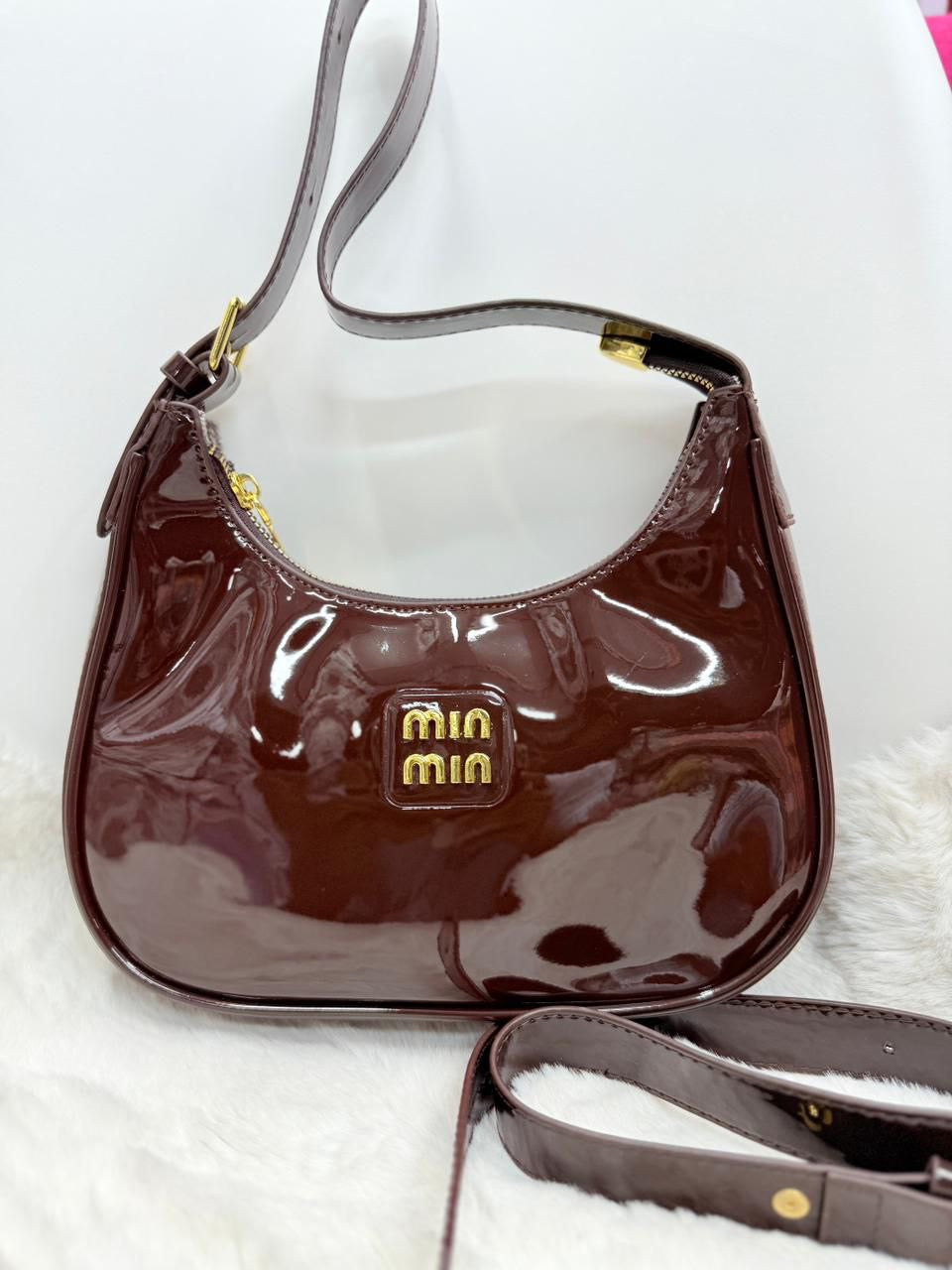 Trendy Mini Patent Leather Shoulder Bag – Chic &amp; Stylish