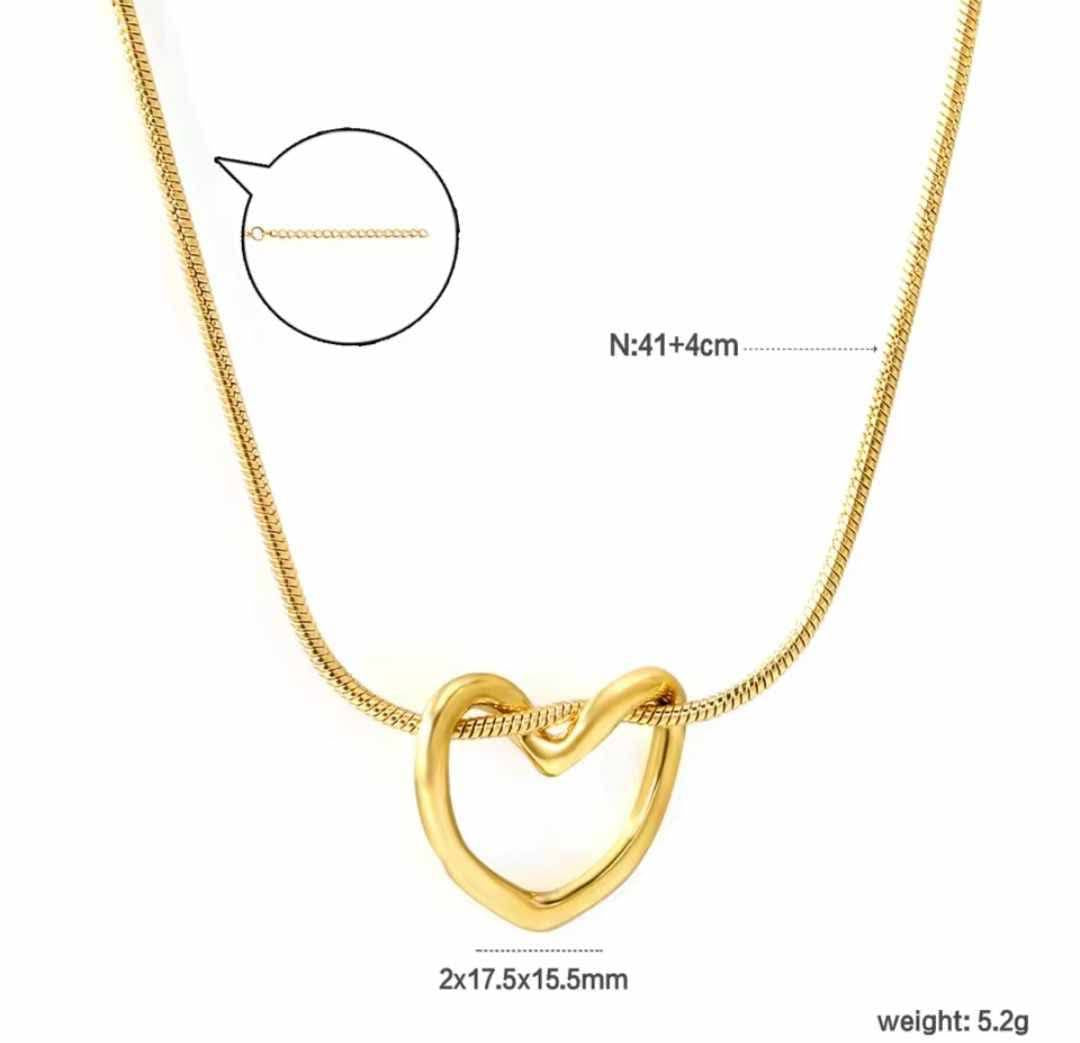 Modern Floating Pendant & Snake Chain Necklace(Colour guarantee)