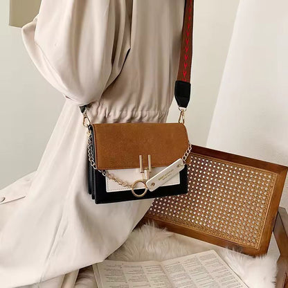 Luxury Ladies Messenger Bag – Contrast Color Shoulder & Mobile Phone Bag
