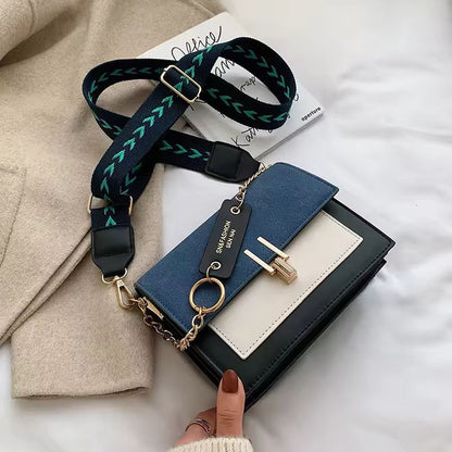 Luxury Ladies Messenger Bag – Contrast Color Shoulder & Mobile Phone Bag