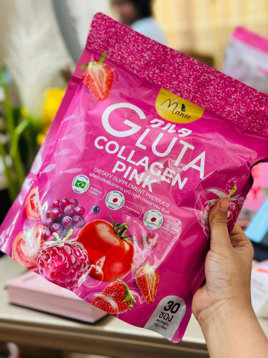 Manee Gluta Collagen Pink Juice – 30 Sachets