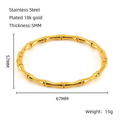 Korean Fashion Roman Numeral Bracelet – Stainless Steel Colourfast Jewelry for Women