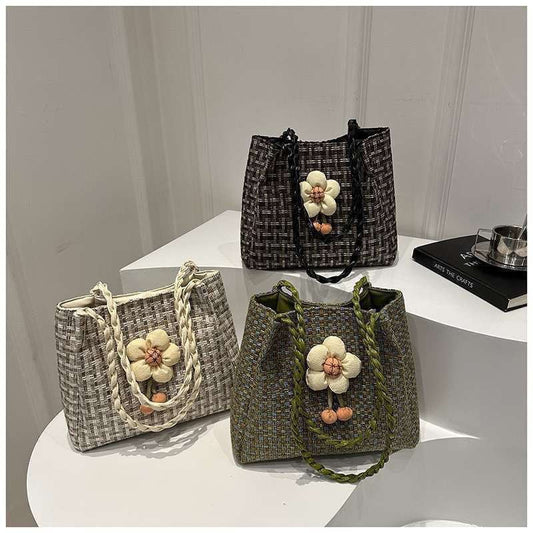 Elegant Woven Straw Tote Bag – Perfect for Work &amp; Daily Use