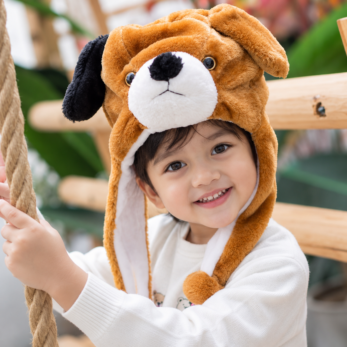 Cute Animal Plush Winter Hat with Moving Ears