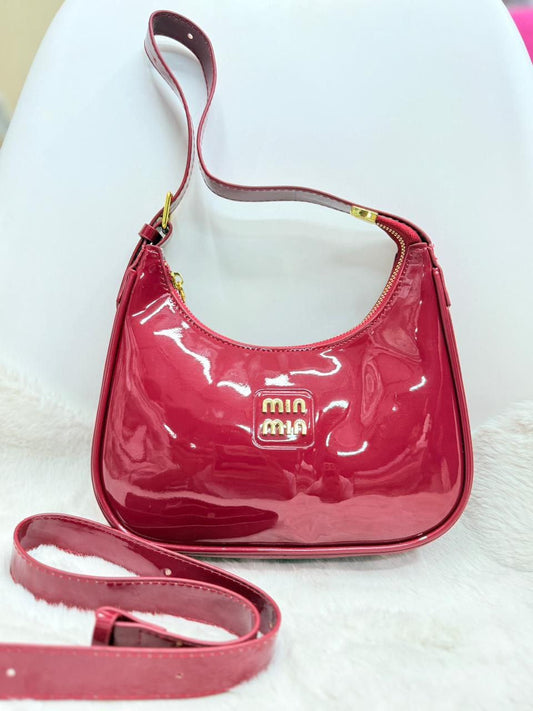 Trendy Mini Patent Leather Shoulder Bag – Chic &amp; Stylish