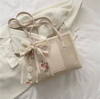 Summer Straw Woven Tote Bag for Women