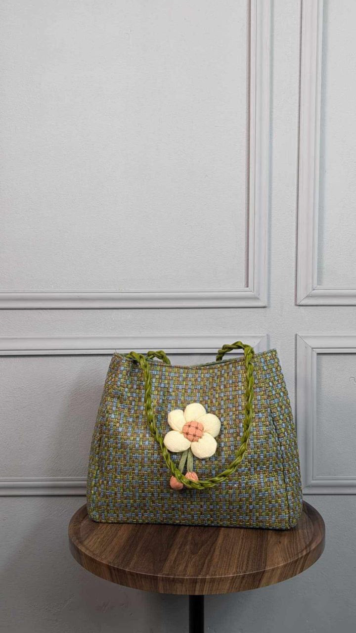 Elegant Woven Straw Tote Bag – Perfect for Work &amp; Daily Use