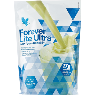 Forever Lite Ultra Vanilla Protein Shake Mix with Aminotein – 375 gm