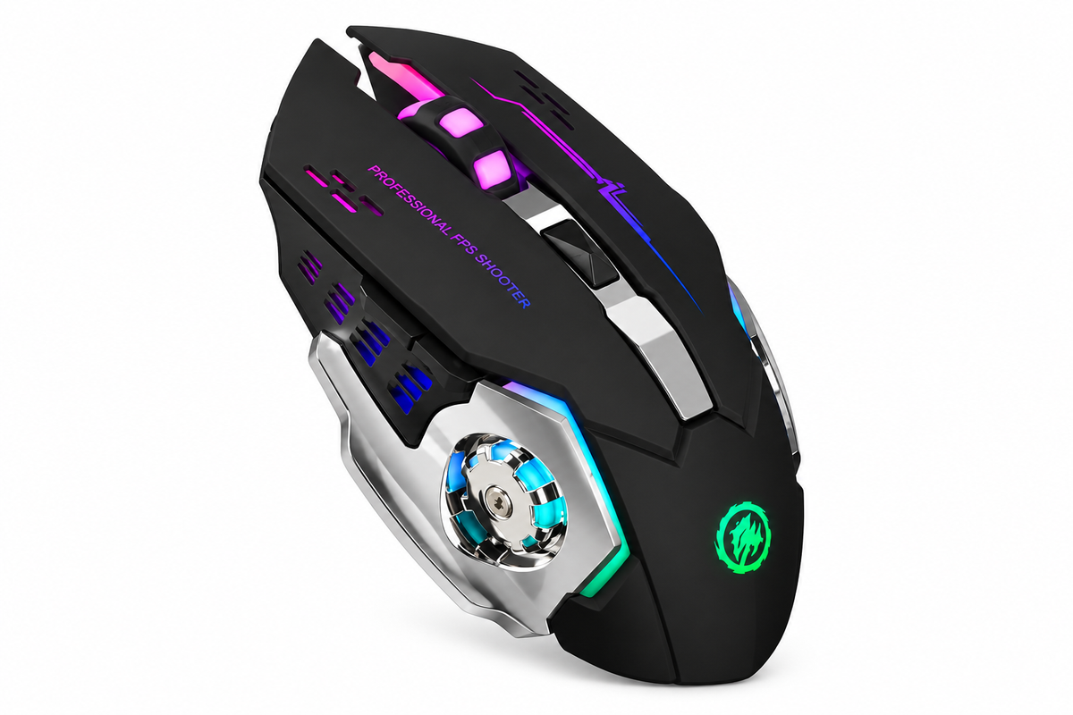 6D Wireless Gaming Mouse – Rechargeable Type-C | Bluetooth 5.4 | 15+ RGB Modes