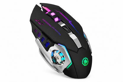 6D Wireless Gaming Mouse – Rechargeable Type-C | Bluetooth 5.4 | 15+ RGB Modes