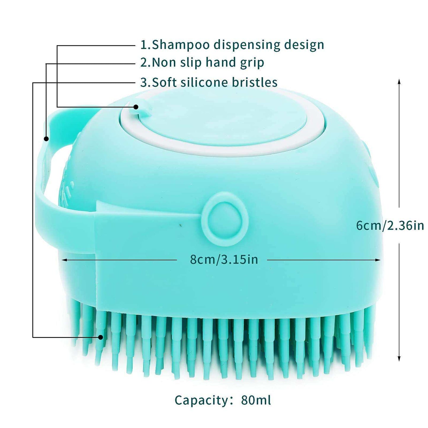 Silicone Massage Bath Brush- Multicolour- 1pcs