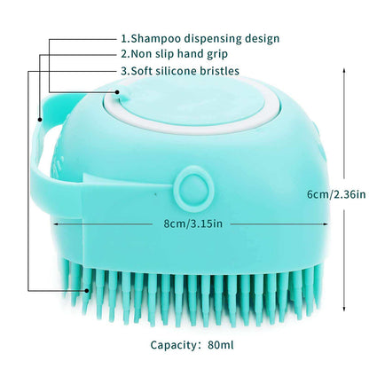 Silicone Massage Bath Brush- Multicolour- 1pcs