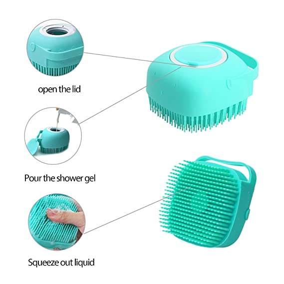 Silicone Massage Bath Brush- Multicolour- 1pcs