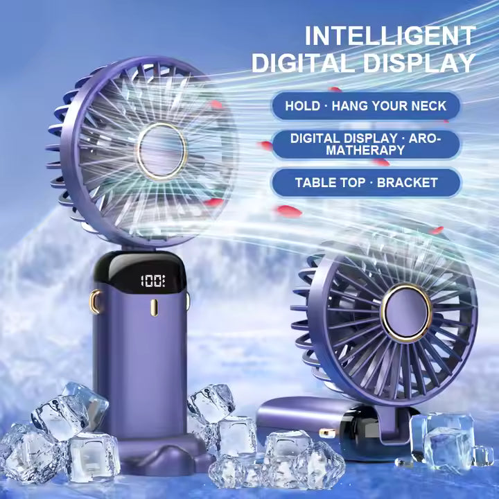 Foldable Hanging Neck Mini Cooling Fan