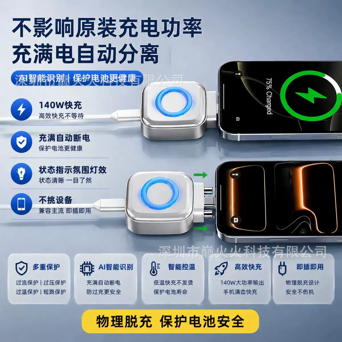 AI Smart Auto Disconnect Charger Adapter: ওভারচার্জিংয়ের টেনশন এবার চিরতরে শেষ!