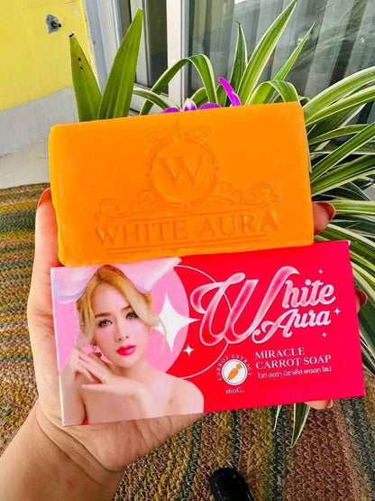 White Aura Miracle Carrot Soap – প্রকৃতির ছোঁয়ায় উজ্জ্বল ত্বক!
