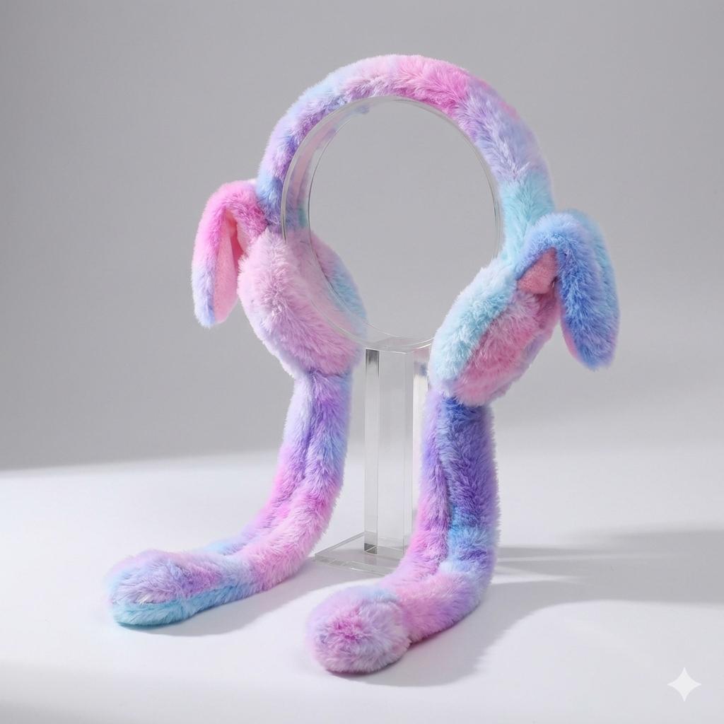 Viral Moving Rabbit Ears Winter Earmuffs 🐰❄️