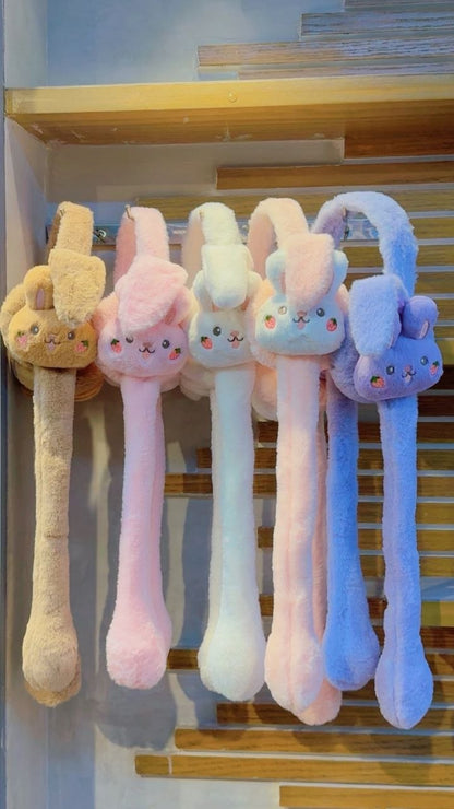 Fluffy Rabbit Ear Winter Earmuffs