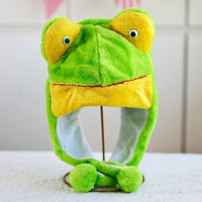 Cute Animal Plush Winter Hat with Moving Ears