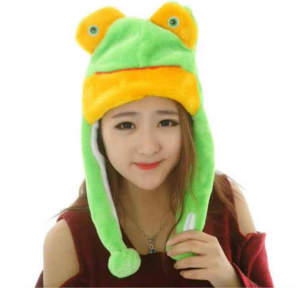 Cute Animal Plush Winter Hat with Moving Ears