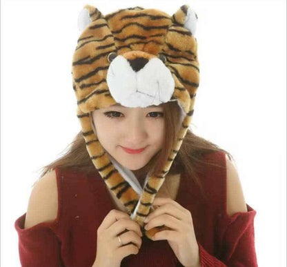 Cute Animal Plush Winter Hat with Moving Ears