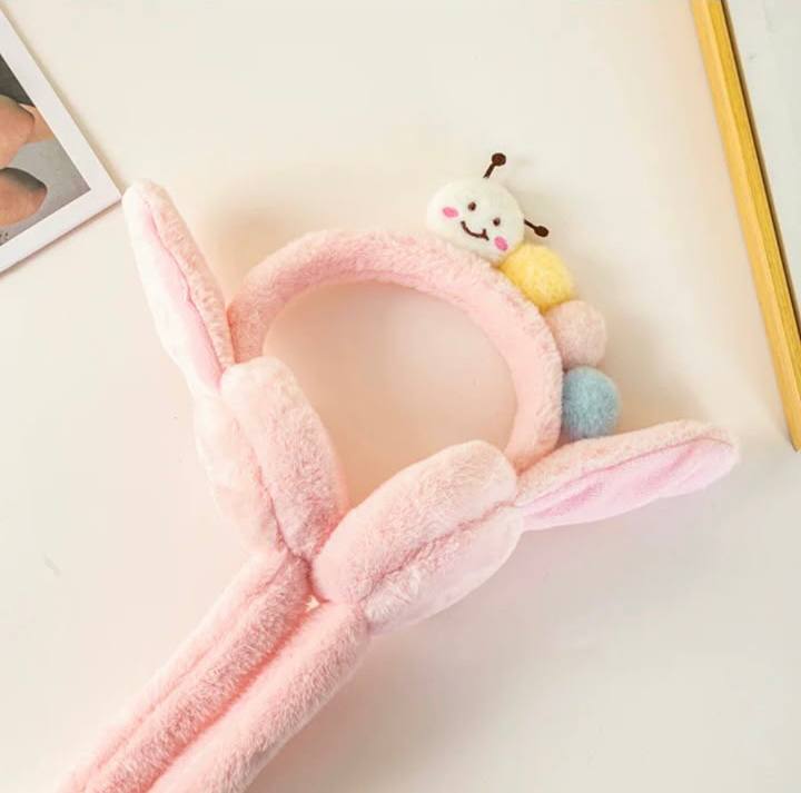 Cute Plush Winter Earmuffs with Long Fluffy Flaps