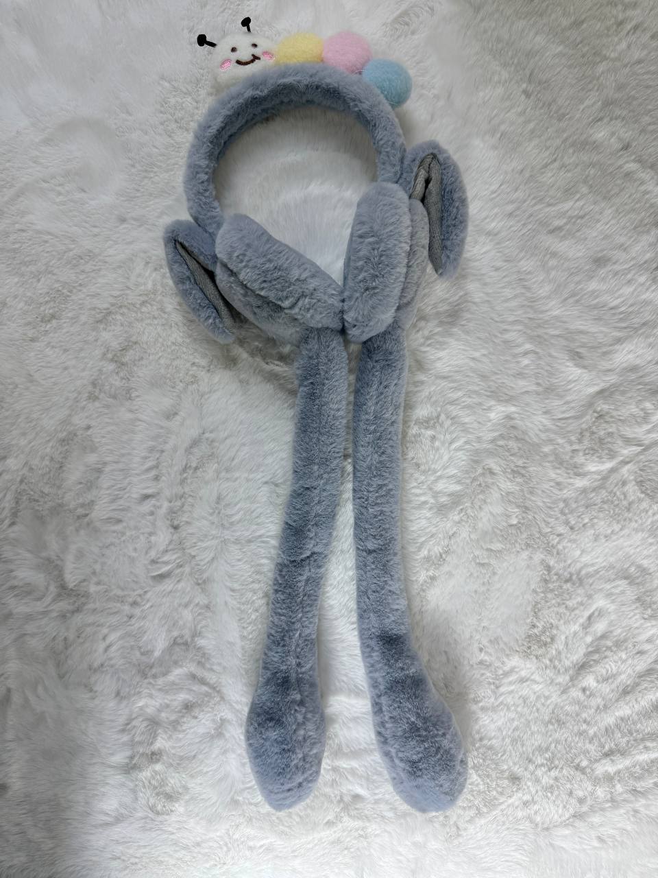 Cute Plush Winter Earmuffs with Long Fluffy Flaps
