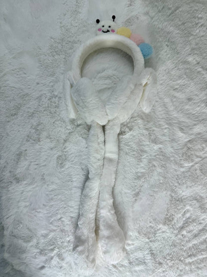 Cute Plush Winter Earmuffs with Long Fluffy Flaps