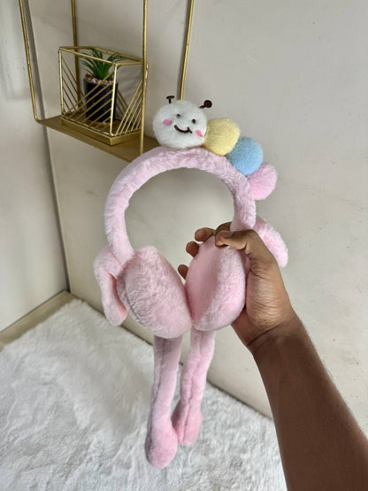 Cute Plush Winter Earmuffs with Long Fluffy Flaps