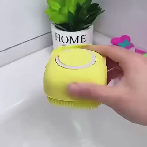 Silicone Massage Bath Brush- Multicolour- 1pcs