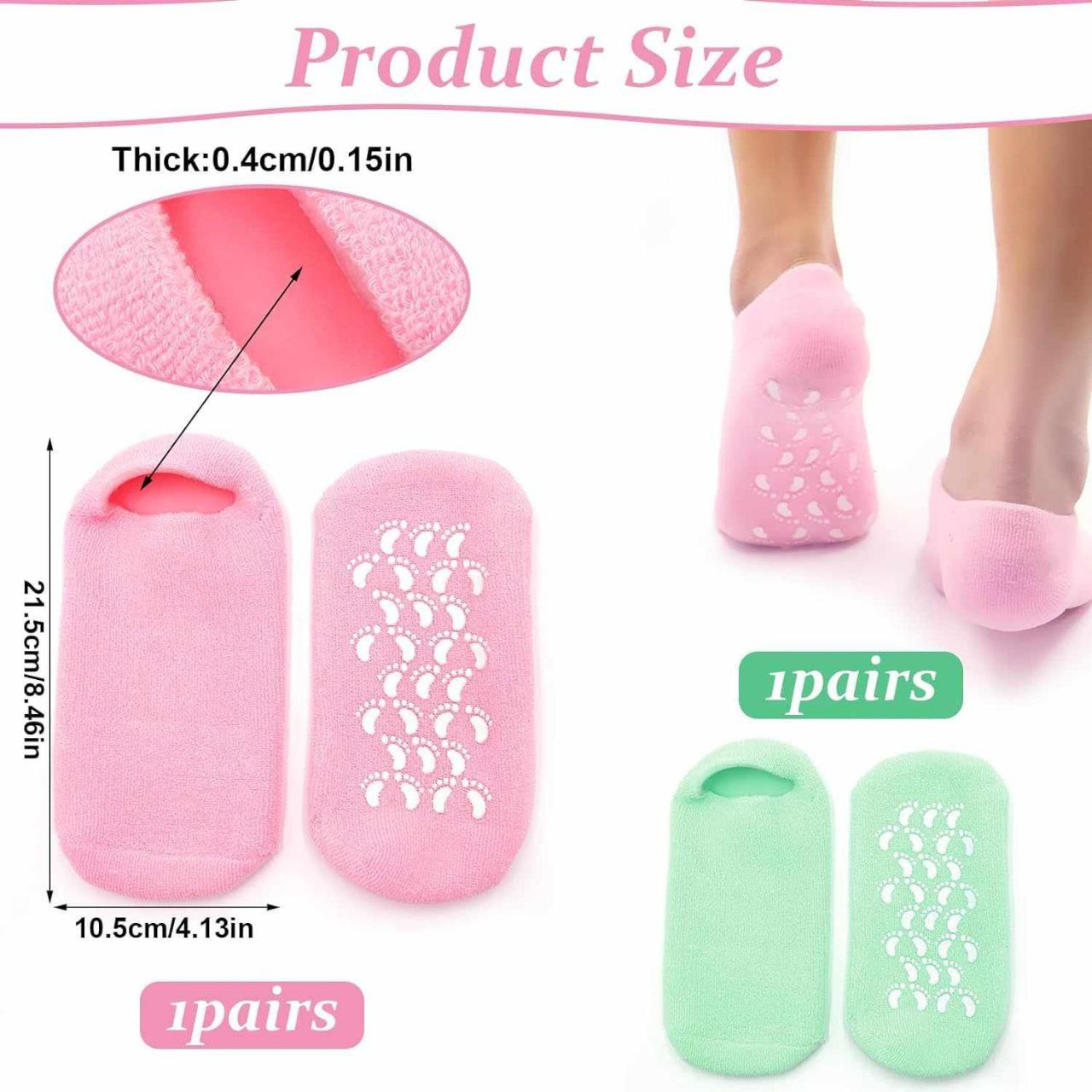Silicone Moisturising Gel Socks