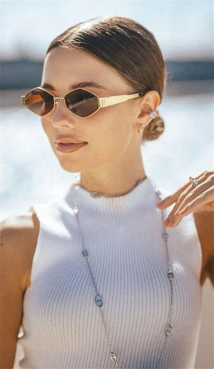 Trendy Hexagon Sunglasses – Premium Vintage Look 😎